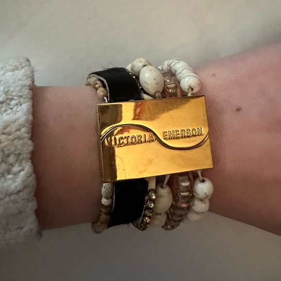 Victoria Emerson Stacked Cuff Bracelet - Picture 1 of 10